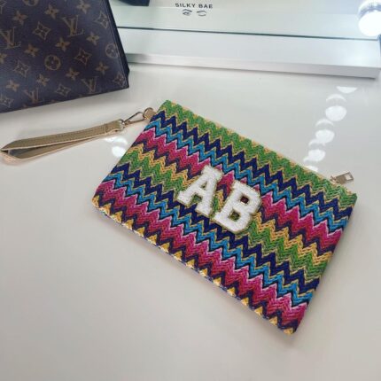 Bali Purple Zigzag Pouch