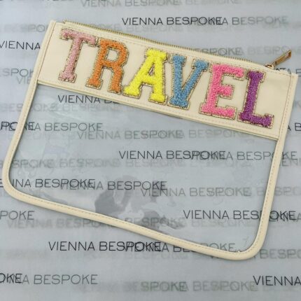 Pre-Made Cream Clear Pouch “TRAVEL”