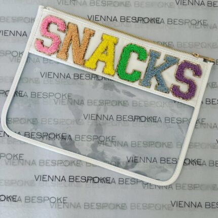 Pre-Made White Clear Pouch “SNACKS”